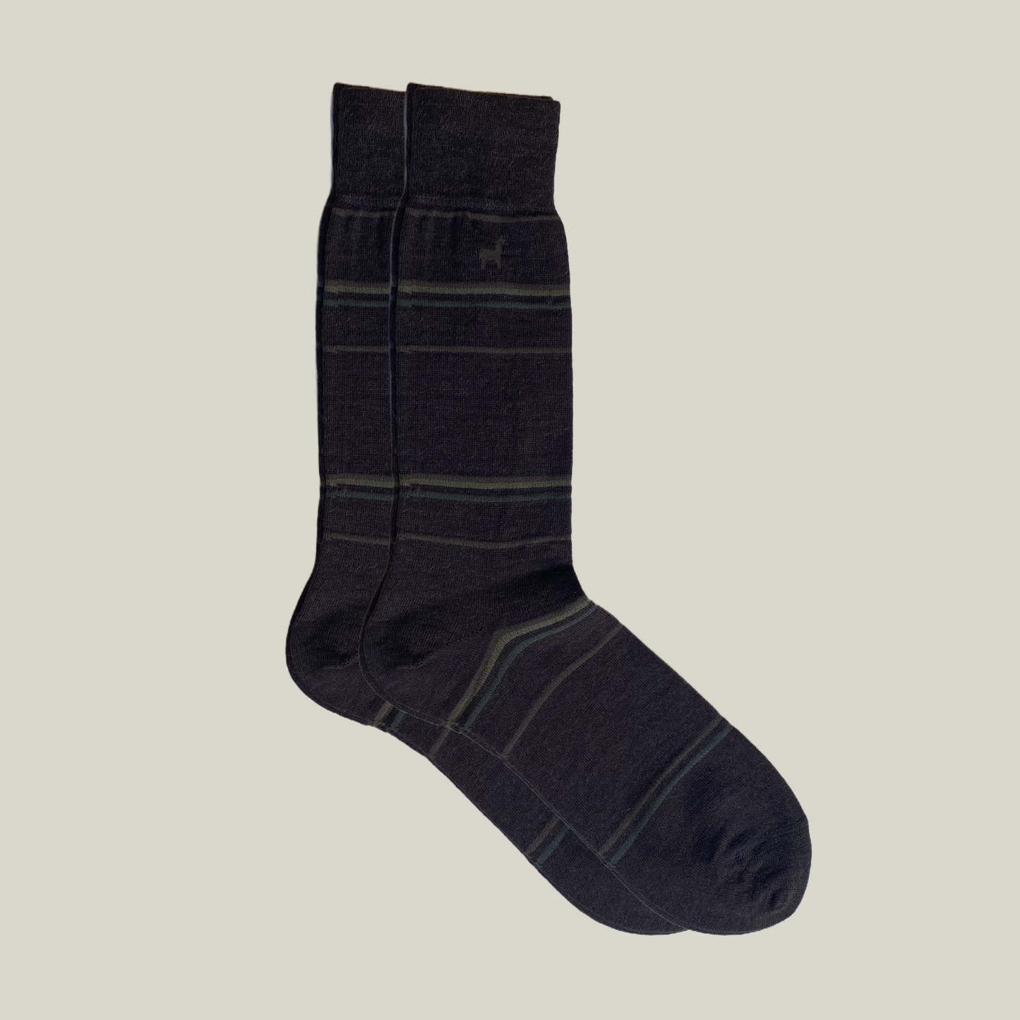 Calcetines Alpaca líneas marrón