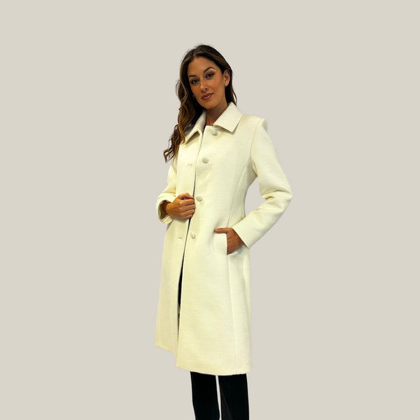 Verónica Coat — Bone — bone baby alpaca by All Alpaca