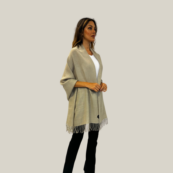 Tacna Wrap — Sand — sand baby alpaca by All Alpaca