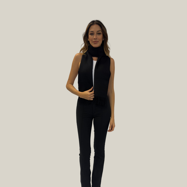 Lima Scarf — Black — único baby alpaca by All Alpaca