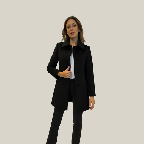 Alessia Jacket — Black — black baby alpaca by All Alpaca