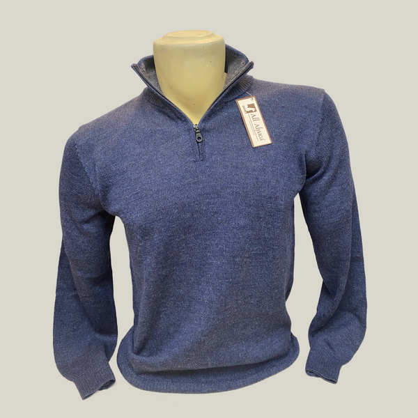 Enzo Sweater — Steel — steel baby alpaca by All Alpaca