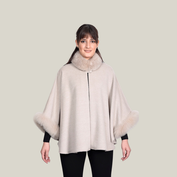 Abigail Cape — Sand — sand baby alpaca by All Alpaca