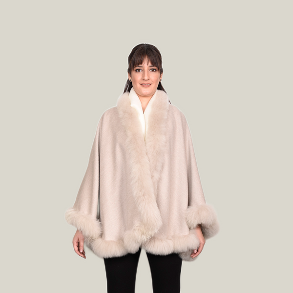 Maju Corta Cape — Sand — sand baby alpaca by All Alpaca