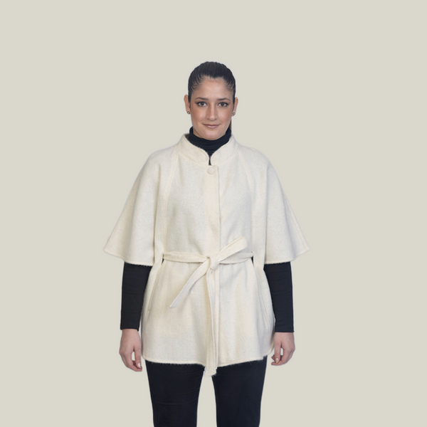 María Cape — Bone — bone alpaca by All Alpaca