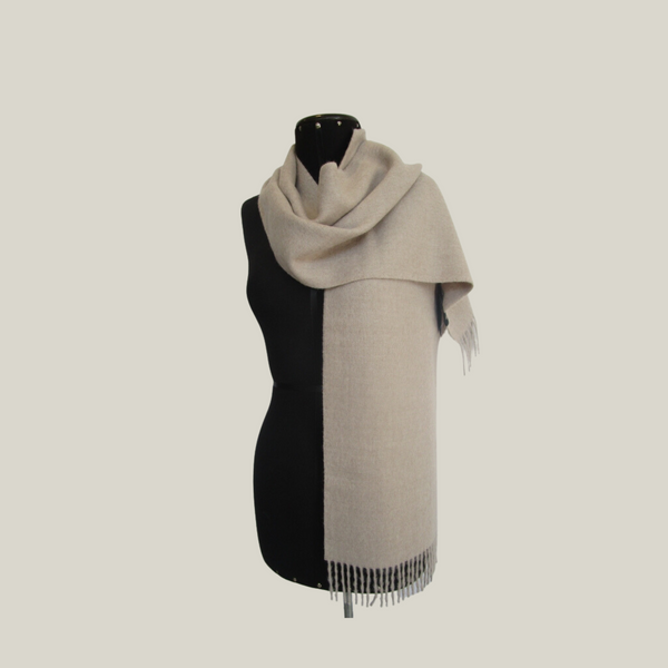 Lima Scarf — Sand — sand baby alpaca by All Alpaca