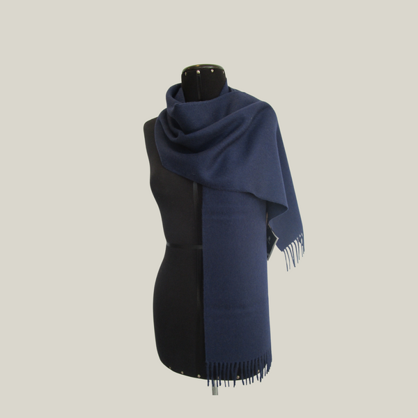 Lima Scarf — Blue — blue baby alpaca by All Alpaca