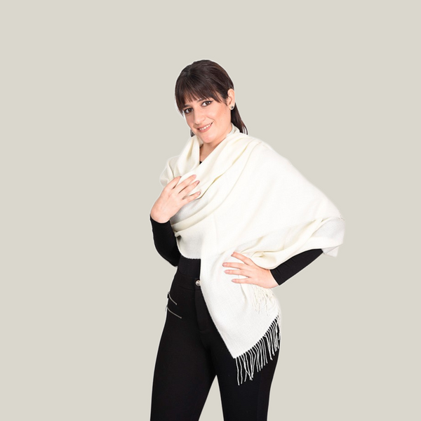 Tacna Wrap — Bone — bone baby alpaca by All Alpaca