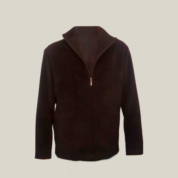 Renato Jacket — Black — black baby alpaca by All Alpaca