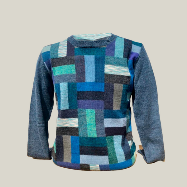 André Sweater — Blue — blue baby alpaca by All Alpaca