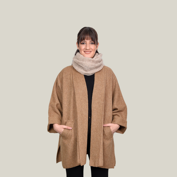 Kimono Nicole Camel — camel alpaca by All Alpaca