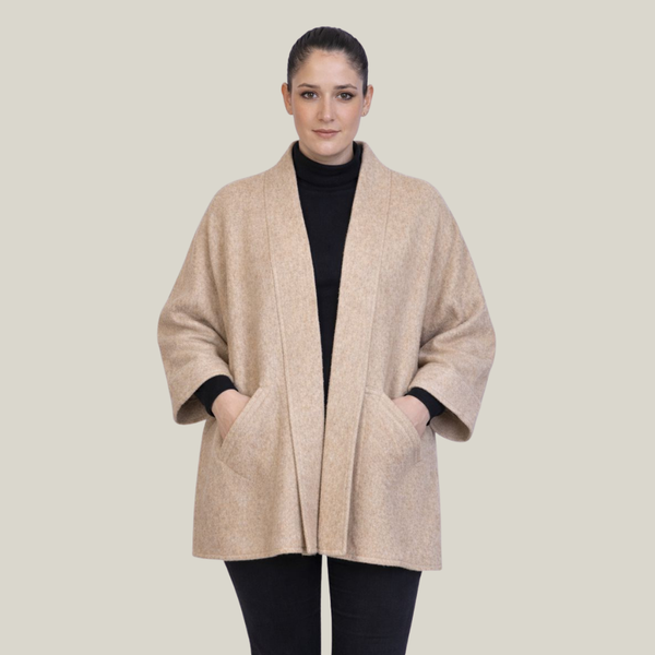 Kimono Nicole Arena — sand alpaca by All Alpaca