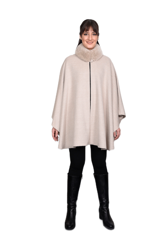 Paula Cape — Sand — sand baby alpaca by All Alpaca