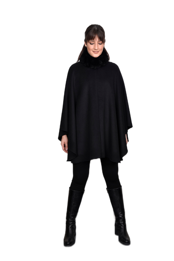 Paula Cape — Black — black baby alpaca by All Alpaca