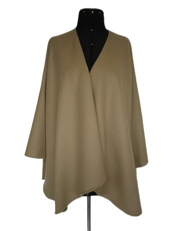 Daniela Larga Cape — Beige — beige baby alpaca by All Alpaca